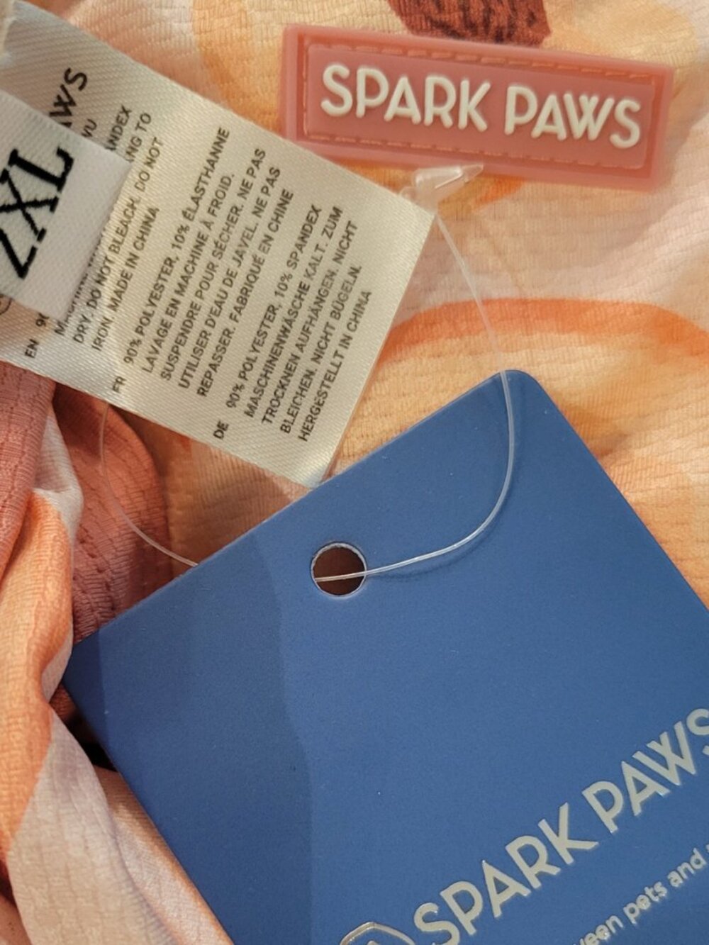 (NWT) Spark Paws - Sunblock Shirt - Peaches (Size 2XL) - Picture 3 of 6
